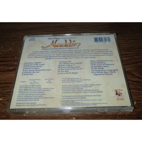 Disney's Aladdin Original Motion Picture Soundtrack (CD, 1992, Various Artists) - Picture 3 of 3